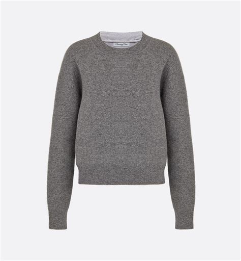 maglione dior grigio|Maglione squadrato “J'Adior 8” Cachemire grigio.